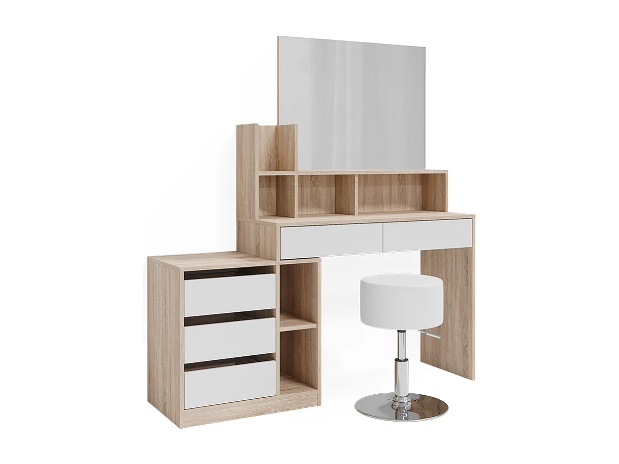 Kaptafel wit/sonoma 139.8x40x115 anja