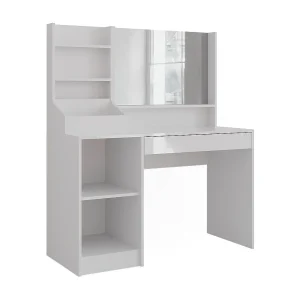 Kaptafel met licht wit/wit hoogglans 119.8×50.1×76 sherry