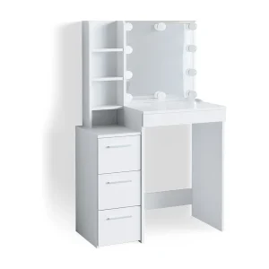 Kaptafel met licht wit 40×79.9×127.4 meryl