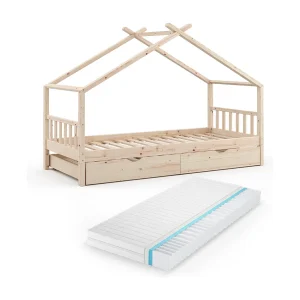Huisbed natuurlijk hout 208x97x148 design Huisbed natuurlijk hout 208x97x148 design
