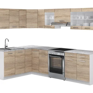 Hoekkeuken sonoma/wit 270x60x81.6 rick Hoekkeuken sonoma/wit 270x60x81.6 rick