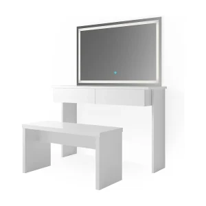 Kaptafel set met kruk wit 120x40x83 azur Kaptafel set met kruk wit 120x40x83 azur