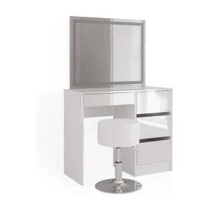 Kaptafel set met kruk wit 90x40x75 sherry Kaptafel set met kruk wit 90x40x75 sherry