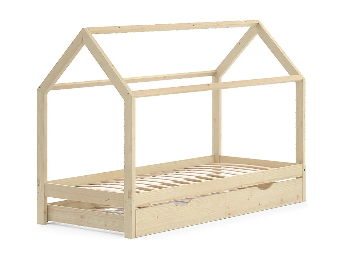 Huisbed natuurlijk hout 208x96x148 wiki