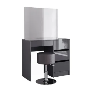 Kaptafel antraciet hoogglans 90x40x75 sherry Kaptafel antraciet hoogglans 90x40x75 sherry