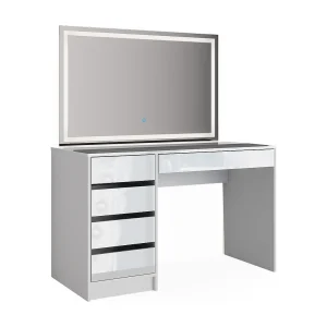 Kaptafel met licht wit 120x55x75 sherry