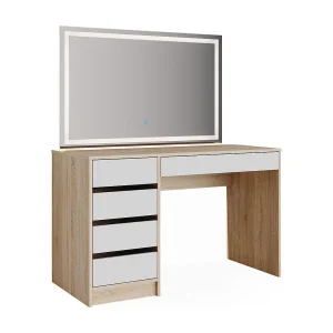Kaptafel met licht wit/sonoma 120x55x75 sherry