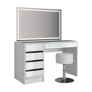 Kaptafel set met kruk wit 120x55x75 sherry Kaptafel set met kruk wit 120x55x75 sherry