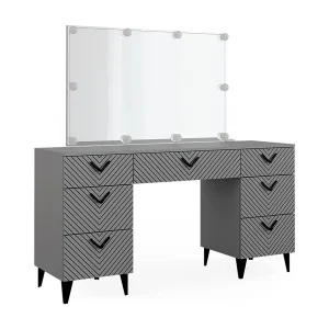 Kaptafel met licht grijs 150x45x78.1 anett