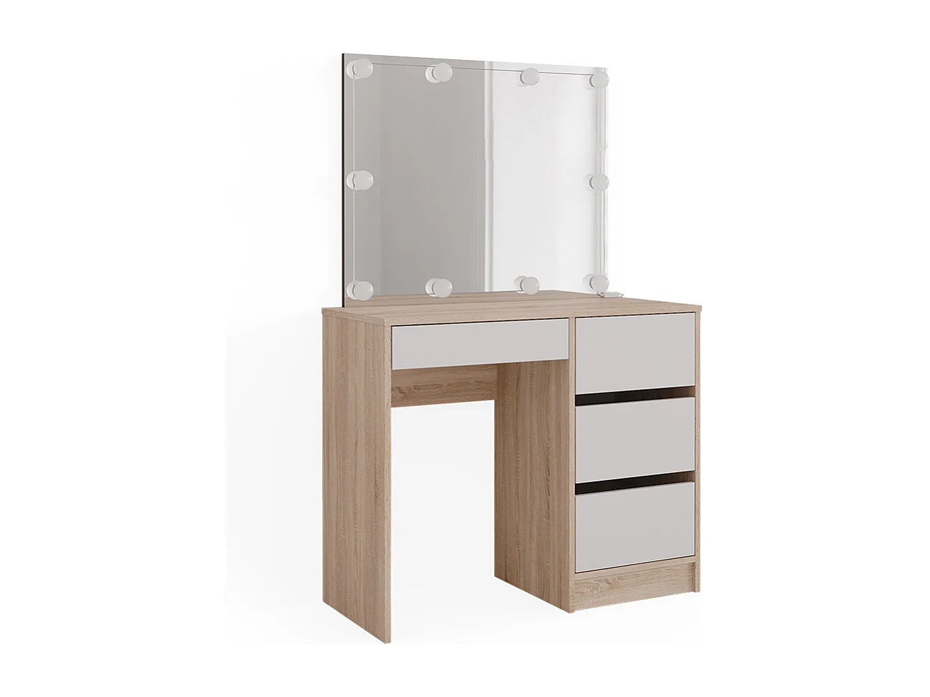 Kaptafel met licht sonoma 90x40x75 sherry