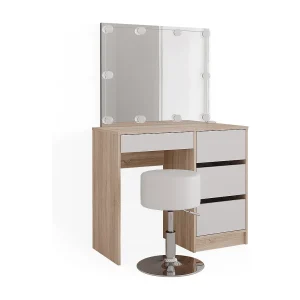 Kaptafel set met kruk sonoma 90x40x75 sherry Kaptafel set met kruk sonoma 90x40x75 sherry