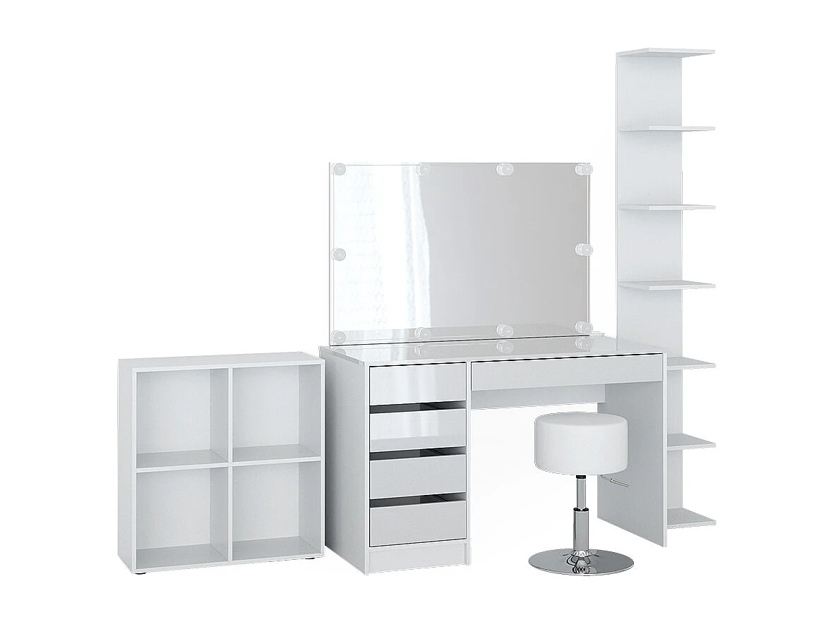 Kaptafel wit 55x120x75 sherry