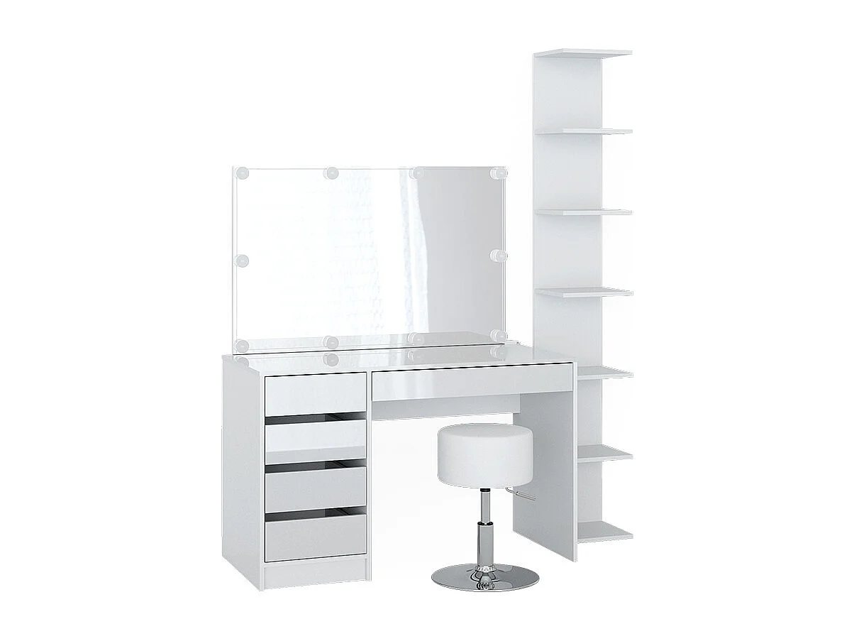 Kaptafel wit 55x120x75 sherry
