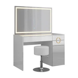 Kaptafel set met kruk wit 115x55x76.4 adela Kaptafel set met kruk wit 115x55x76.4 adela