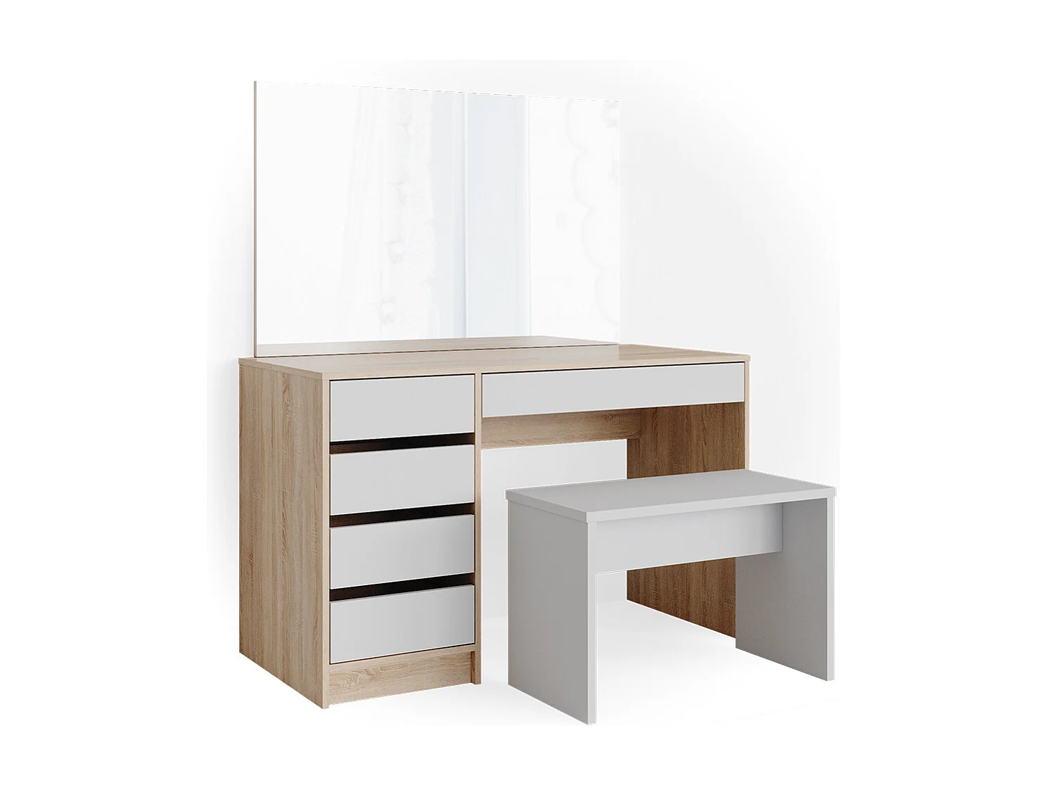 Kaptafel wit/sonoma 55x120x75 sherry