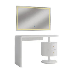 Kaptafel met licht wit 120x50x76 lara