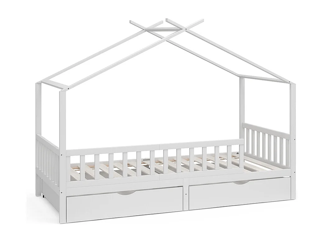 Huisbed wit 206x96x155 franka