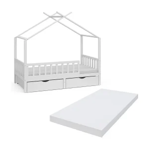 Huisbed wit 166x86x154 franka Huisbed wit 166x86x154 franka