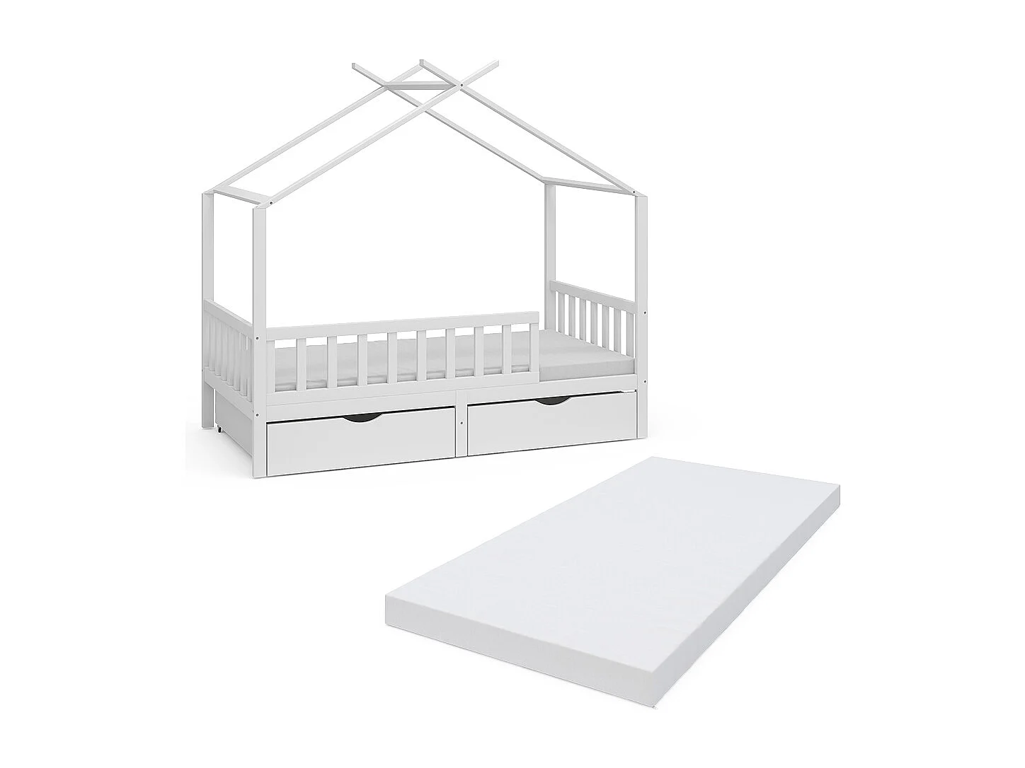 Huisbed wit 166x86x154 franka