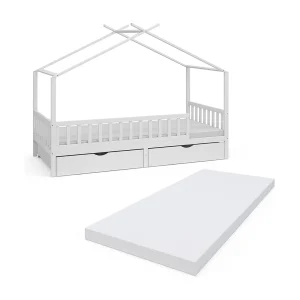 Huisbed wit 206x96x155 franka