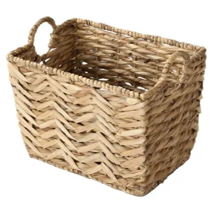 Hoge mand van waterhyacint – H30 cm