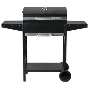 BBQ houtskool barbecue "Bizon" – 119 x 50 x 101 cm – Zwart