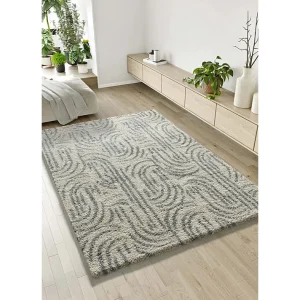 Hoogpolig tapijt – shaggy scandinavisch – zilverkleurig – 80×150 cm – HELIA Hoogpolig tapijt – shaggy scandinavisch – zilverkleurig – 80×150 cm – HELIA
