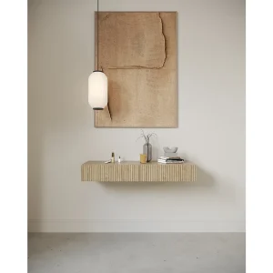 Kaptafel – 2 lades – eiken effect – 110 cm – NOLIE