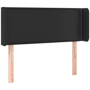 Hoofdbord met randen 93x16x78/88 cm kunstleer zwart Hoofdbord met randen 93x16x78/88 cm kunstleer zwart