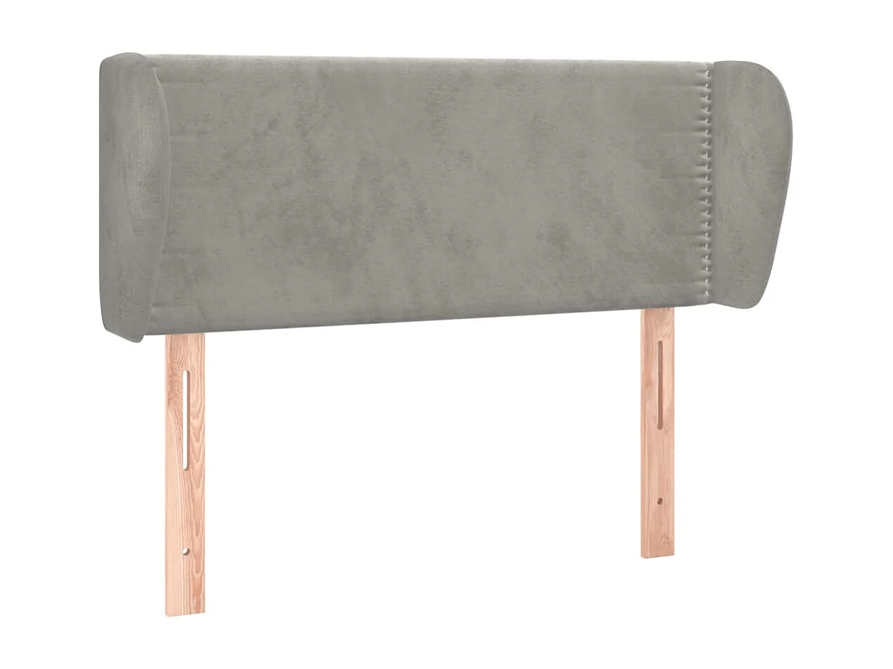 Hoofdbord met randen 83x23x78/88 cm fluweel lichtgrijs