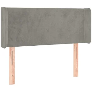 Hoofdbord met randen 83x16x78/88 cm fluweel lichtgrijs Hoofdbord met randen 83x16x78/88 cm fluweel lichtgrijs