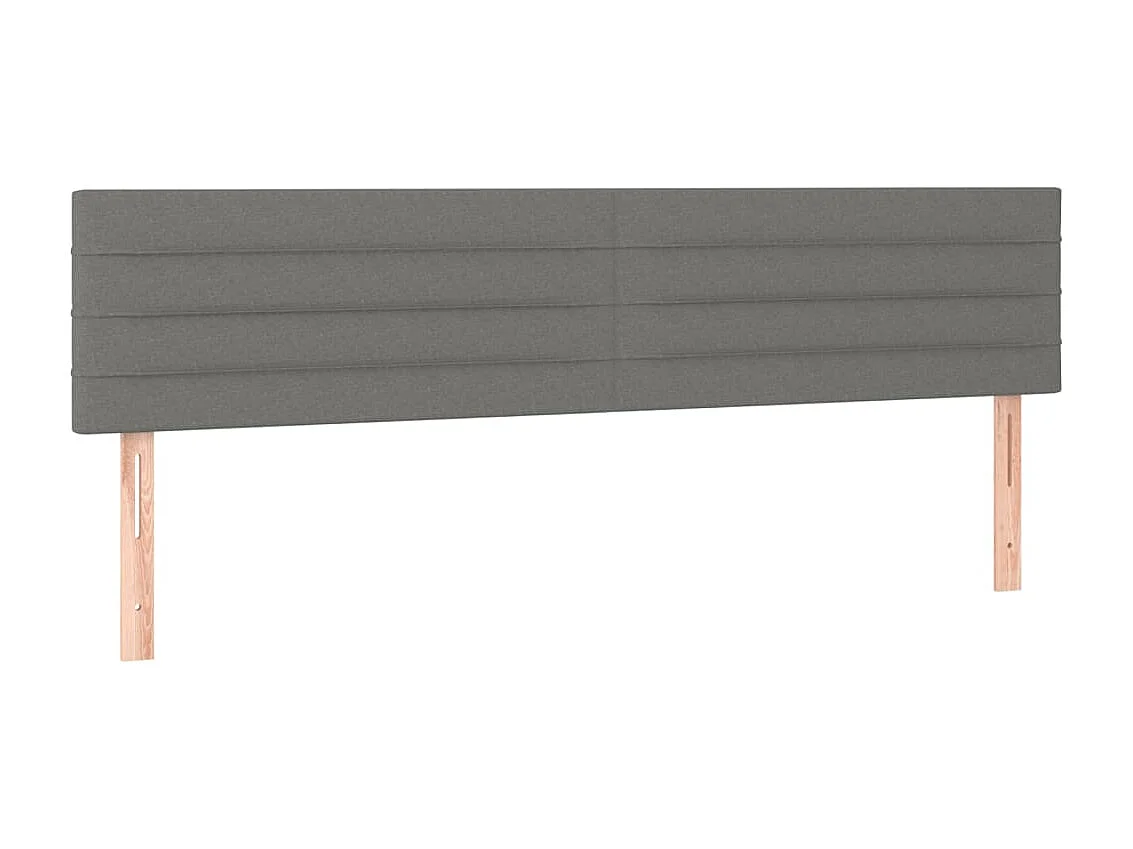 Hoofdborden 160x5x78/88 cm stof donkergrijs