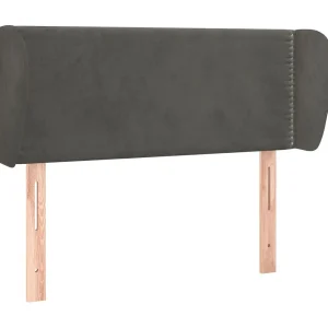 Hoofdbord met randen 93x23x78/88 cm fluweel donkergrijs Hoofdbord met randen 93x23x78/88 cm fluweel donkergrijs