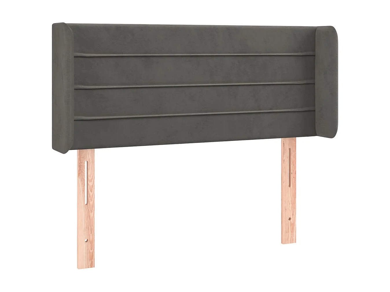 Hoofdbord met randen 103x16x78/88 cm fluweel donkergrijs