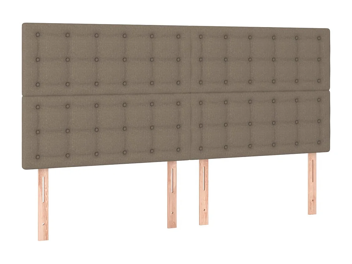 Hoofdbord taupe 160x5x118/128 cm Stof