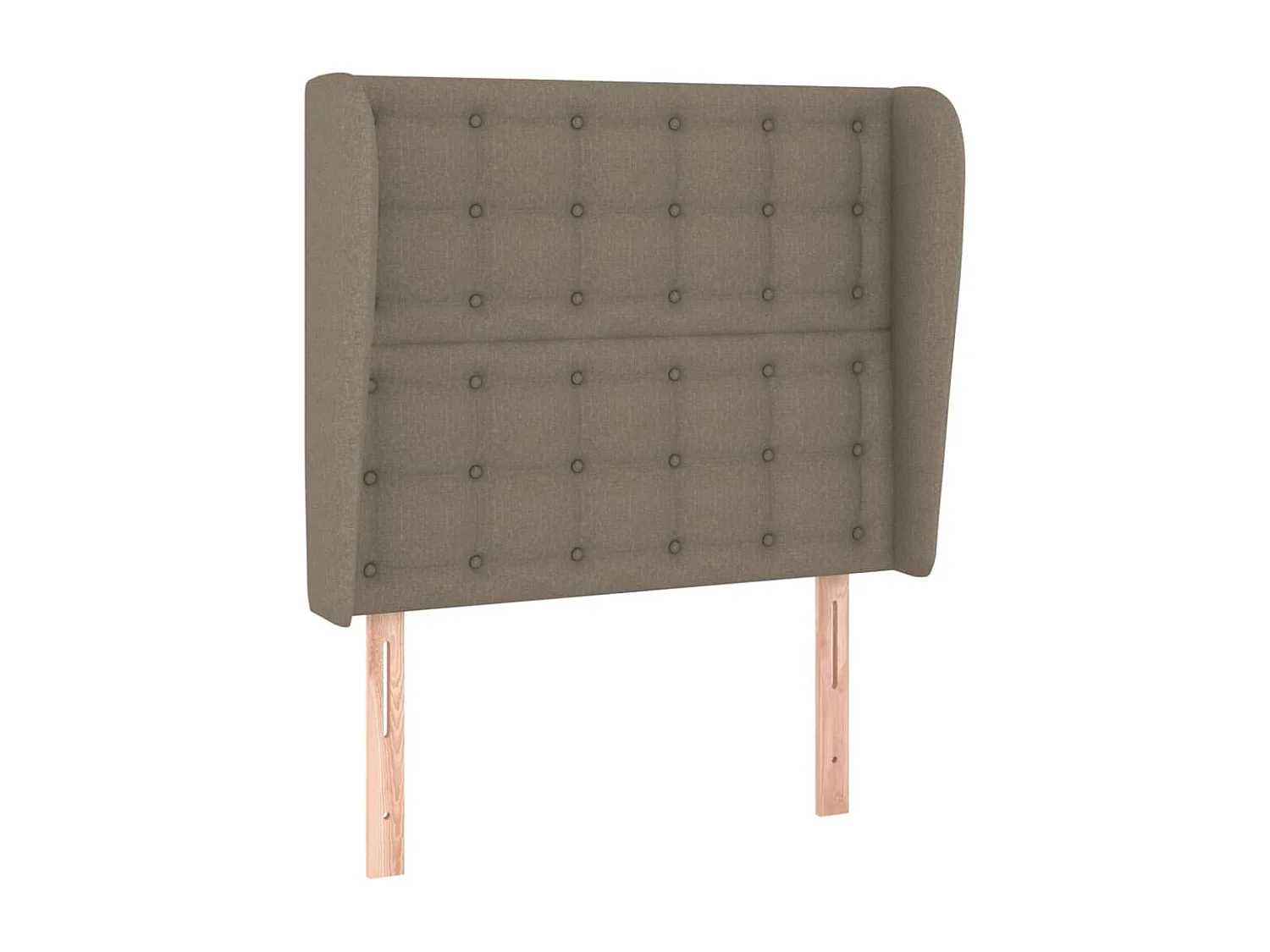 Hoofdbord met randen 103x23x118/128 cm stof taupe