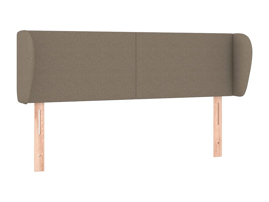 Hoofdbord met randen 147x23x78/88 cm stof taupe