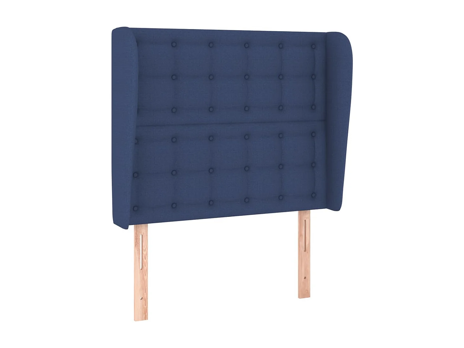 Hoofdbord met randen 93x23x118/128 cm stof blauw