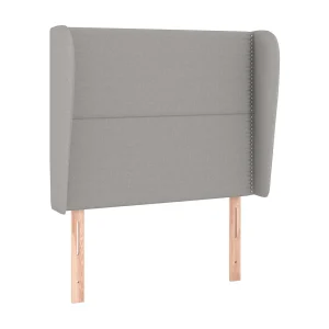 Hoofdbord met randen 93x23x118/128 cm stof lichtgrijs Hoofdbord met randen 93x23x118/128 cm stof lichtgrijs