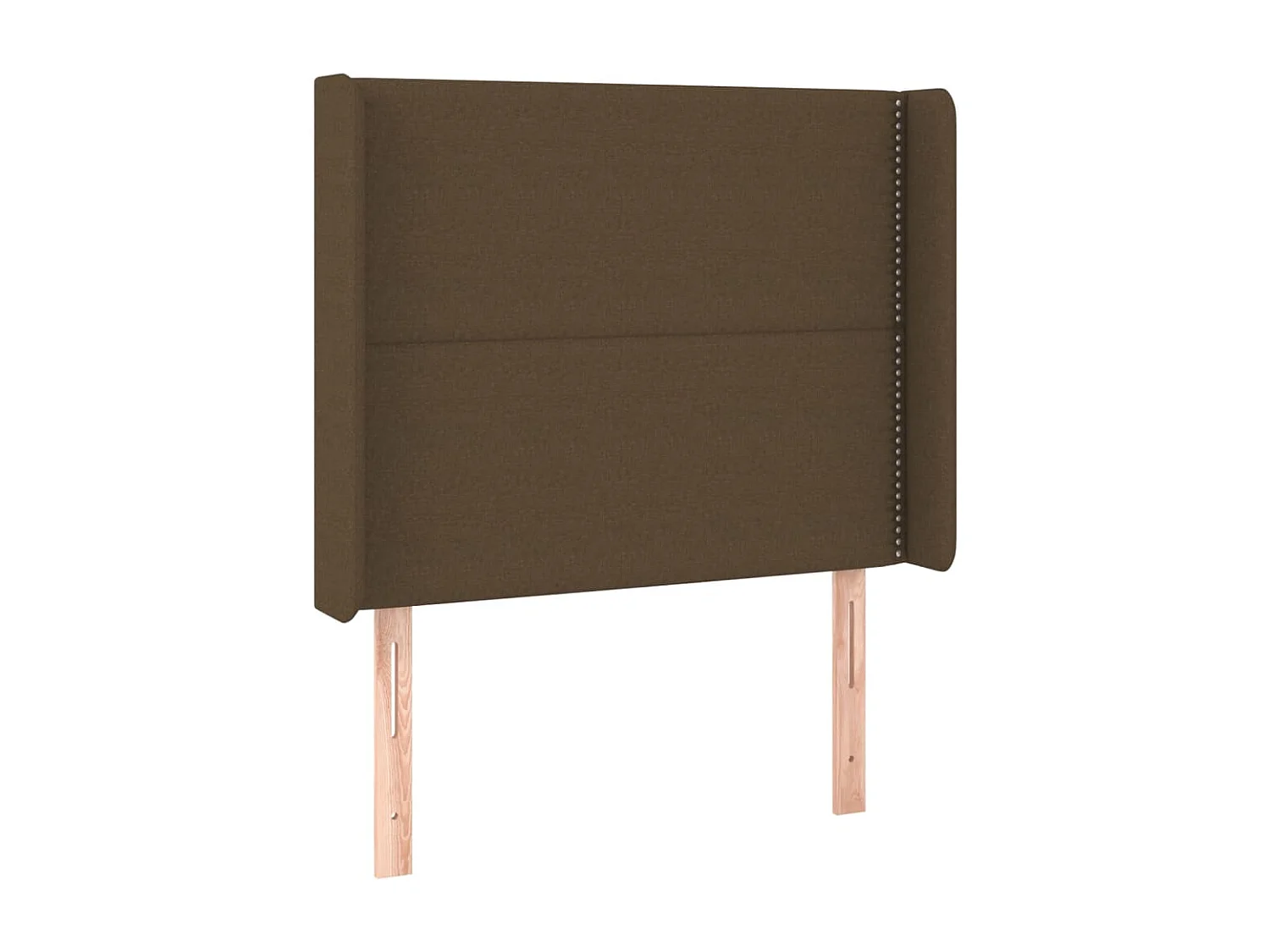 Hoofdbord met randen 93x16x118/128 cm stof donkerbruin