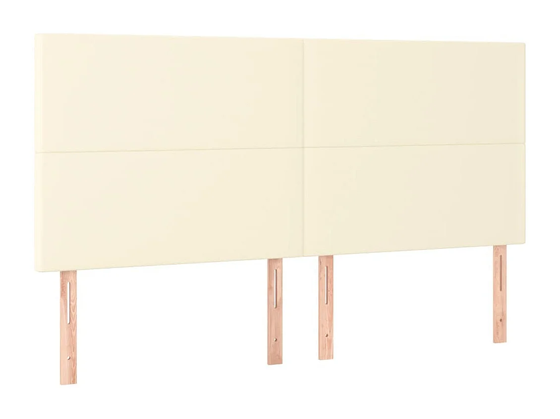 Hoofdbord crème 180x5x118/128 cm kunstleer