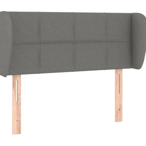 Hoofdbord met randen 83x23x78/88 cm stof donkergrijs Hoofdbord met randen 83x23x78/88 cm stof donkergrijs