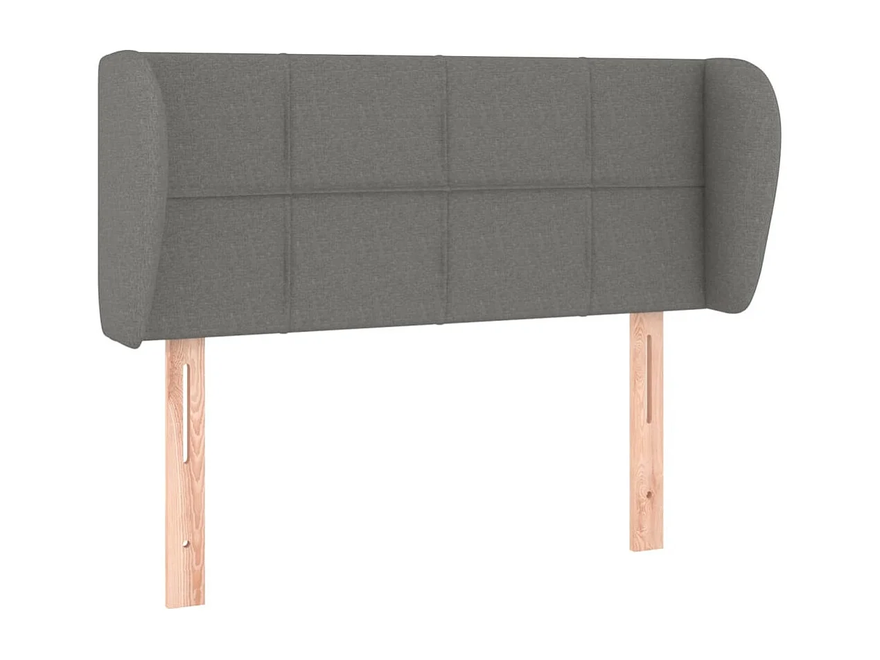 Hoofdbord met randen 83x23x78/88 cm stof donkergrijs