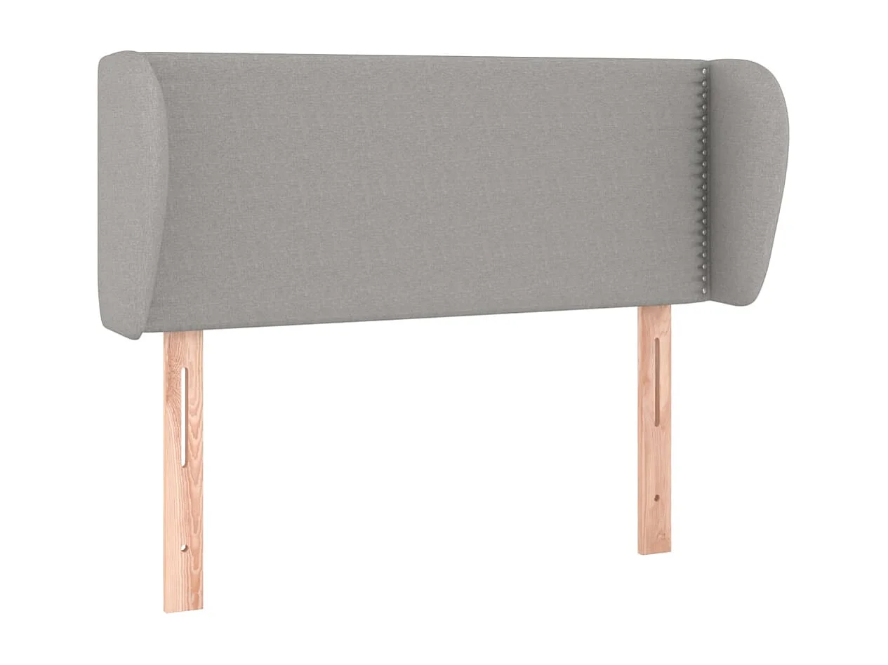 Hoofdbord met randen 103x23x78/88 cm stof lichtgrijs
