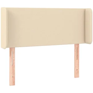 Hoofdbord met randen 93x16x78/88 cm stof crèmekleurig Hoofdbord met randen 93x16x78/88 cm stof crèmekleurig