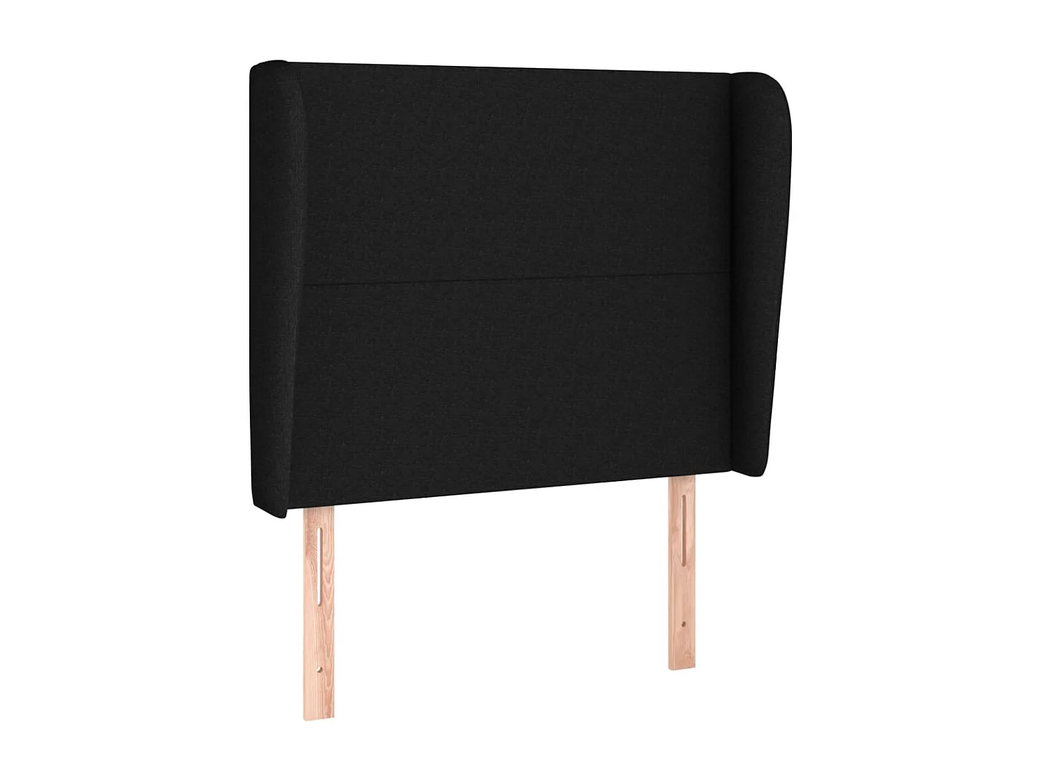 Hoofdbord met randen 103x23x118/128 cm stof zwart