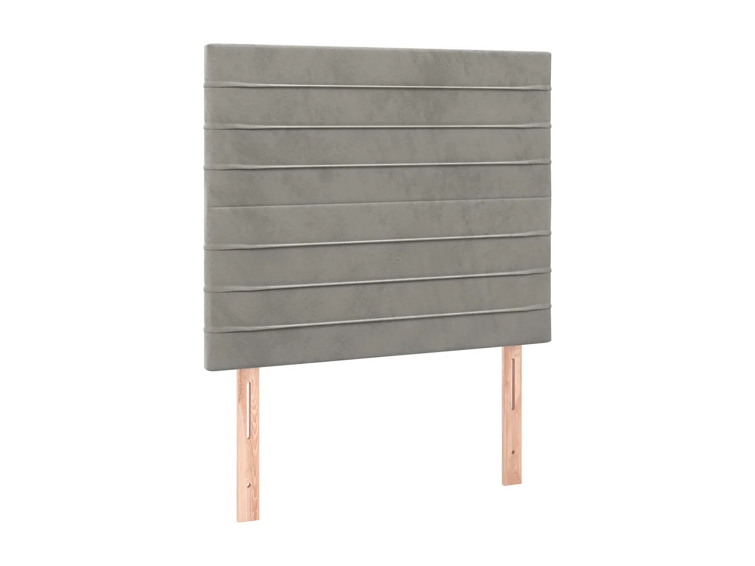 Hoofdbord lichtgrijs 80x5x118/128 cm fluweel