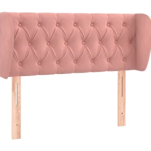 Hoofdbord met randen 103x23x78/88 cm fluweel roze Hoofdbord met randen 103x23x78/88 cm fluweel roze