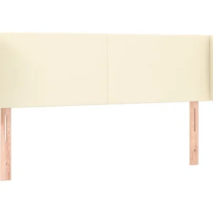 Hoofdbord met randen 147x23x78/88 cm kunstleer crèmekleurig Hoofdbord met randen 147x23x78/88 cm kunstleer crèmekleurig