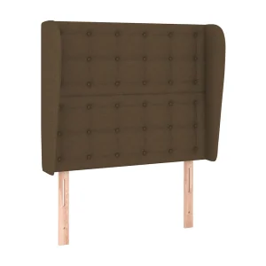Hoofdbord met randen 83x23x118/128 cm stof donkerbruin Hoofdbord met randen 83x23x118/128 cm stof donkerbruin